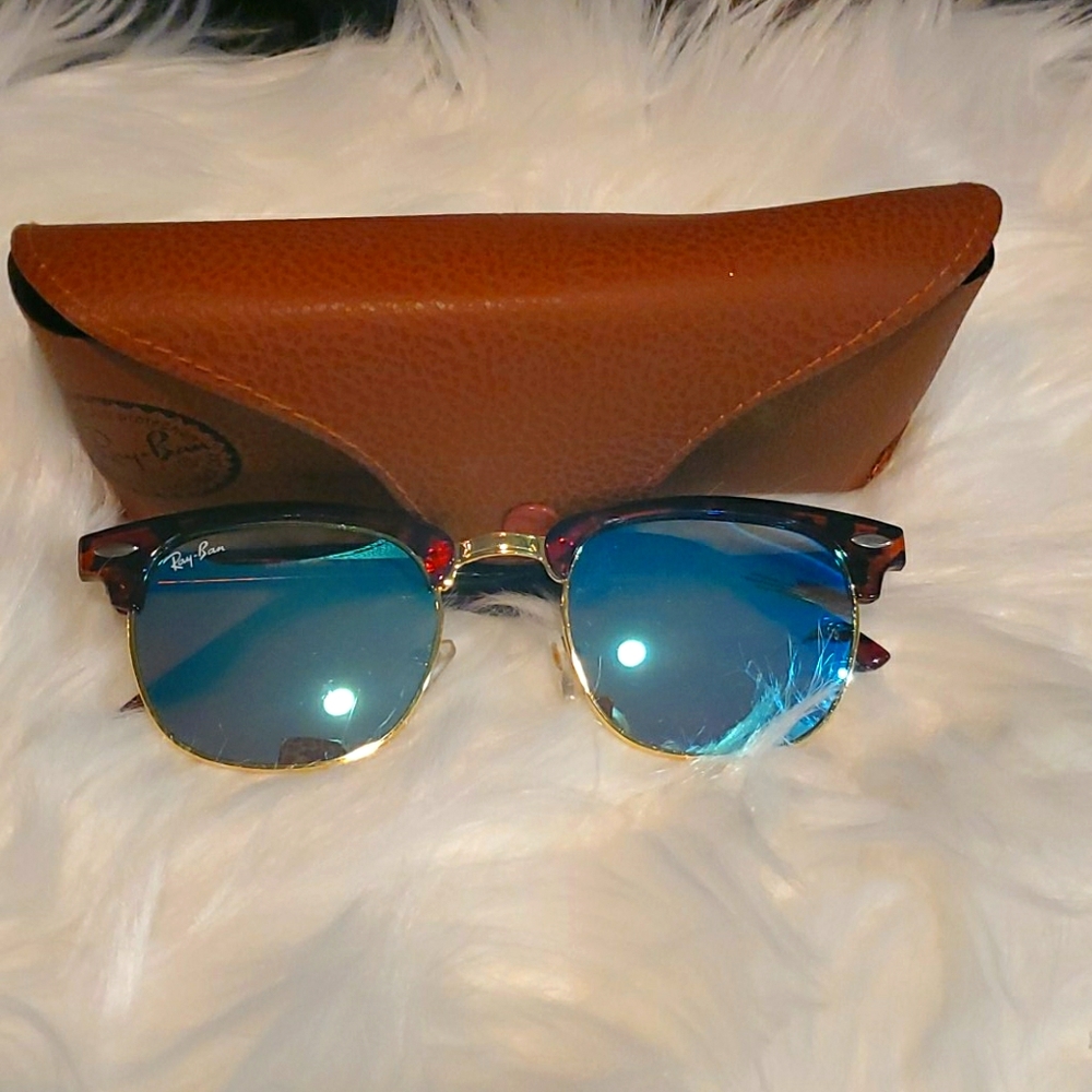 Ray Ban sunglasses with mirrored aqua lense